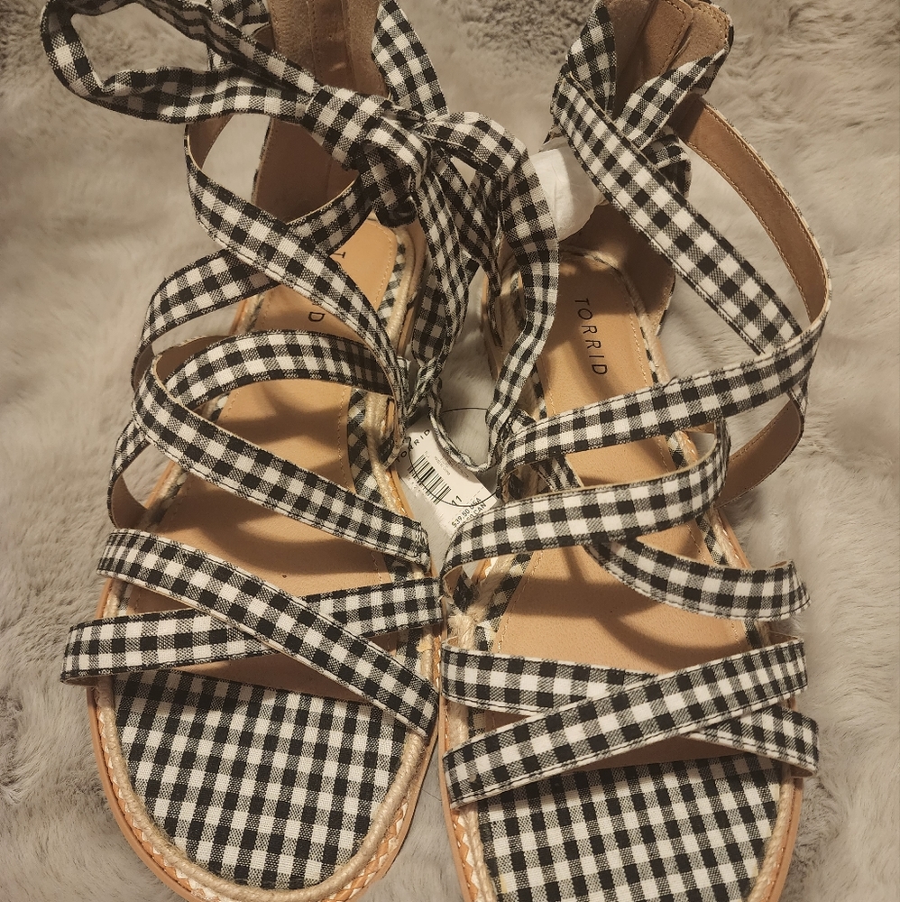Torrid ankle wrap sandals